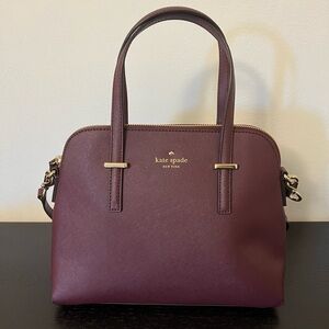 NWOT Kate Spade Mulled Wine Cedar Street Maise Crossbody Leather Zipped Top